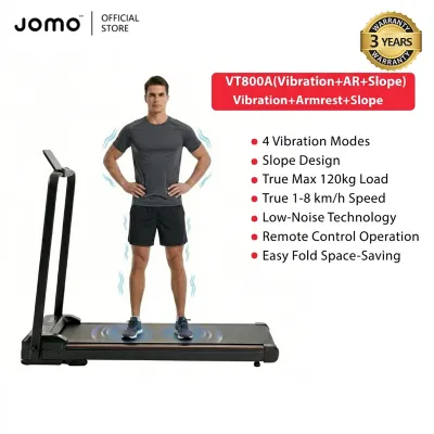 ✅2026 NEW✅ JOMO 2 in 1 Foldable Treadmill Vibration Plate Board Running Machine Work Out Slimming Weight Loss