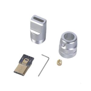 USB Hợp kim nhôm 5pin nam Adapter đầu nối hàn Adapter cho Vỏ hợp kim Cáp 4.0mm đến 6.0mm