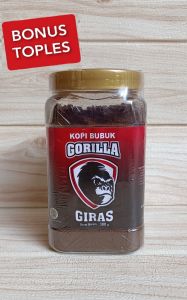 Kopi Cap GORILLA Giras (BONUS Toples) bubuk Java Robusta Kopi hitam bisa untuk 50x seduh