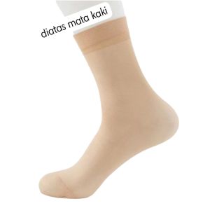 IVLOVE - Kaos Kaki Stocking pendek Wanita Bahan Tipis  Warna Kulit dan Hitam Kaus Kaki Stocking Pendek Semata Kaki Tipis Kaos Kaki Cewek Semata Kaki Bahan Tipis Seperti Stoking