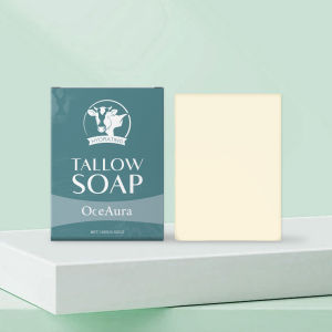 Handmade Beef Tallow Soap Bar Face & Body Wash Skin Moisturizer Smooth Natural Grass Fed Tallow Soap for Sensitive Skin