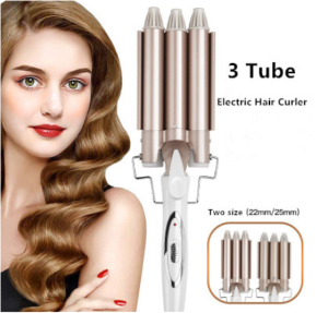 RESUXI Multifunctional Ceramic curling iron Double-grade Temperature Heating 3 Tube Electric Iron Hair styling