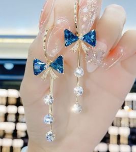 [Hồng - Xanh] Bông tai kiểu thời trang kiểu dáng lấp lánh phong cách sang trọng thích hợp đi đám cưới BSTKL - [NaLa Shop] LR177