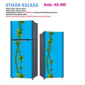Stiker Kulkas 1 Pintu dan Sticker Kulkas 2 Pintu Daun Salur