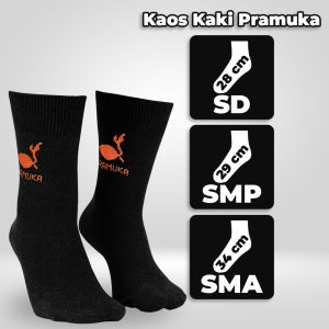 WD Kaos Kaki Sekolah Pramuka SD/SMP/SMA - Kaus Kaki Hitam Sebetis Kaos Kaki Pramuka Tunas Kelapa