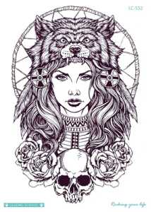 Tato Temporer Tattoo Tatto Temporary Tahan Air Sementara Anti Air Seri LC-552