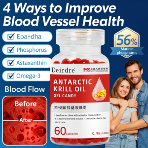 [Upgraded high-efficiency version] Antarctic Krill Oil Capsules Omega-3 Astaxanthin Supplements Supports Immunity Heart Brain and Anti-oxidation