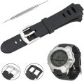 Watch Bands Compatible with Suunto Observer Tt St Sr G6 X6HRM, Classic Soft Rubber Replacement Wrist Strap for Suunto Observer Tt St Sr G6 X6HRM Smart Watch Black. 