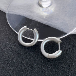 Matte Golden Hoop Earrings for Women 2022 New Arrival with Unique Design and Sophisticated Style