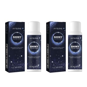 new Shiny Glitter Spray Radiant Silver Glitter Spray for Hair &Body Instant Holographic Highlight Sparkling Shimmer Makeup for Party high-quality