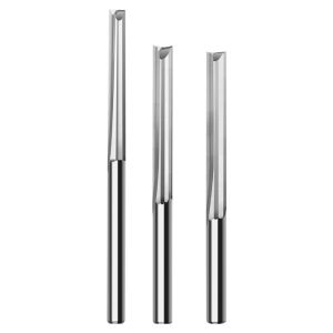 NOBLELUX 2 Flute Milling Cutter Solid Carbide Steel 3.175 4mm Shank End Mill Wood Milling Cutter Straight Slot Engraving Bit Tools Wood /MDF /Hard Wood/Acrylic/PVC