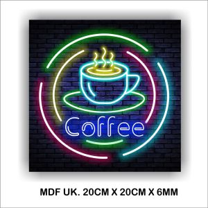 HIASAN DINDING WALL DECOR MOTIF TULISAN MENYALA MDF UKURAN 20 X 30 CM