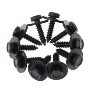 10 pcs 4.8x16mm Vít tự khoan Captive lỏng Máy giặt 8mm Hex cho đầu màu đen