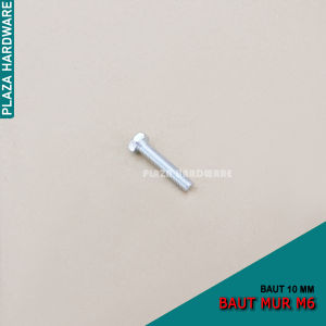 Baut M6 Kepala Kunci 10 Panjang 33 mm Galvanis Harga Untuk 5 Pcs