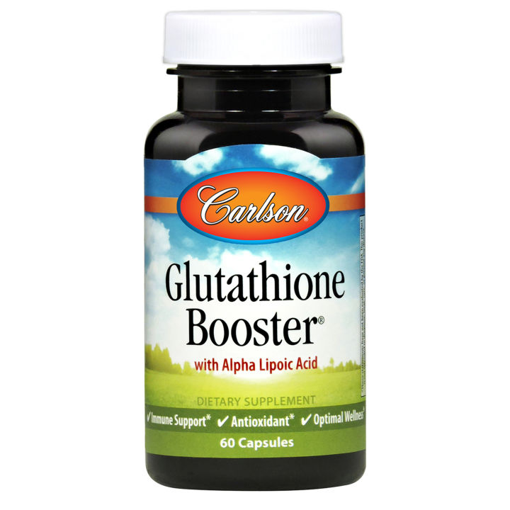 Carlson Glutathione Booster with Alpha Lipoic Acid (60 Capsules) Healthy White Skin