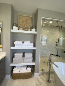 three (3) layers floating kitchen shelves organizer with concealed metal support 3 pcs solid wooden shelves with hidden metal support