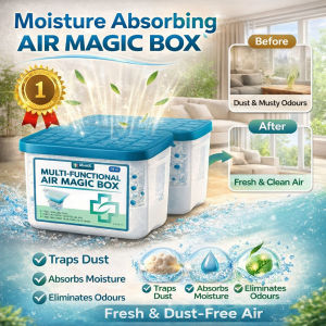 Air Magic Box Moisture-absorbing Dust-Removing Odor Eliminating Air Freshener Box Air Purifier Deodorizer Mold-Prevention Dehumidifying