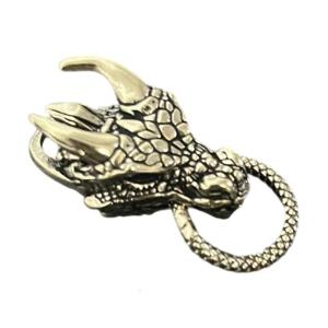 Metal Artistic Dragon Pendant for Keychain and Backpack Decoration Unique Dragon Charm Paracord Accessories