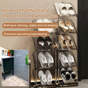 Home Light Luxury Multitier Stainless Steel Shoe Cabinet
