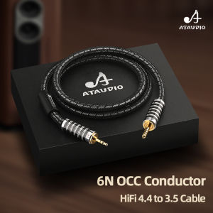 Dây Âm thanh ATAUDIO HiFi 4.4mm sang 3.5mm 6N OCC Bạc Cáp 4.4mm/3.5mm/2.5mm Male to Male cho Điện thoại Máy Phát Cân bằng và Amplifier.