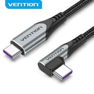 Vention USB Type C to USB C Angle PD 100W 60W Cable for 2020 Samsung Galaxy S10 Note 10 NoteBook serise 2018/2020 Support Quick Charge4.0 USB Cable