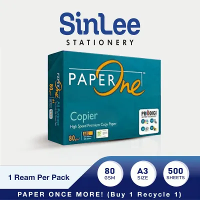 PaperOne Copier Paper 1 Ream 500 Sheets | A3 A4 A5 | 70gsm / 80gsm Printing Paper