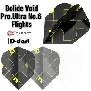 TARGET DARTS FLIGHT - Bolide Void Pro.Ultra No.6 DART FLIGHTS 3PCS/PACK