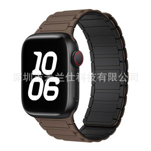 Thích Hợp Cho Apple Apple Watch678910 Thay thế silicon từ tính S12 Chặn màu iwatch11 Dây đồng hồ công sở
