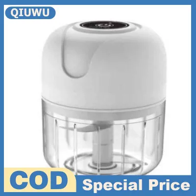QIUWU Xách tay bé thực phẩm Máy xay sinh tố không dây có thể sạc lại đa sử dụng thực phẩm nấu Bộ vi xử lý thịt cắt 250ml