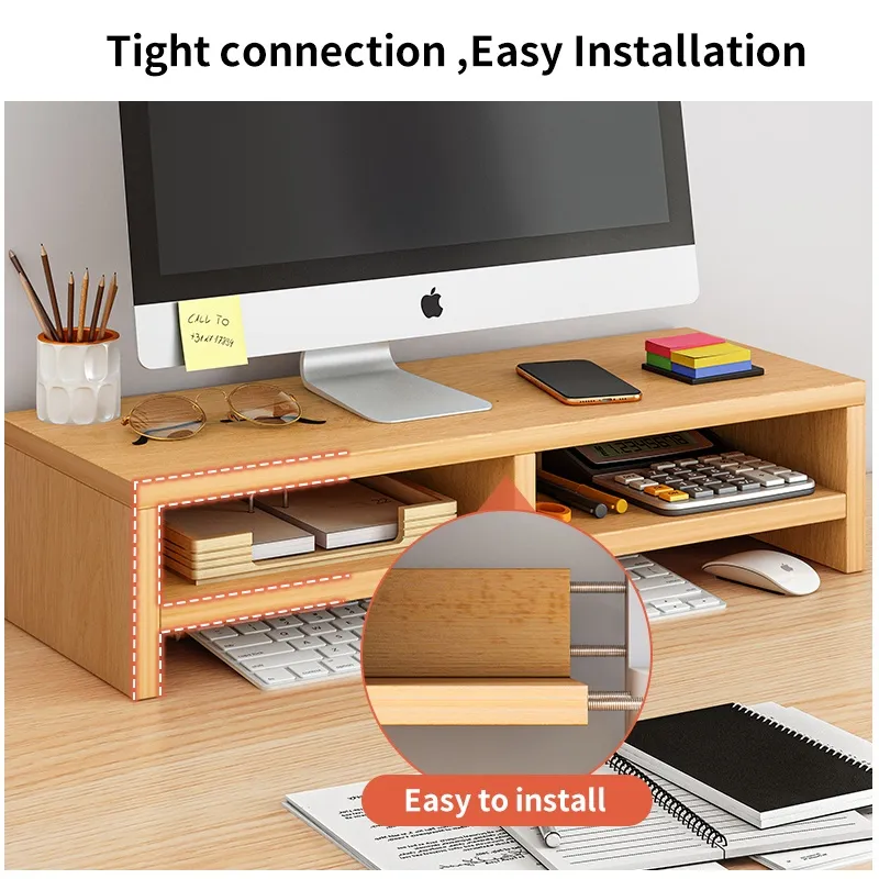 Computer Monitor Rack Stand Screen Increase Height Shelf Desktop