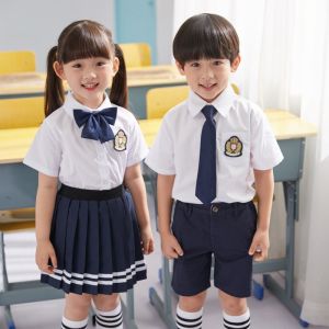 Kindergarten Suit Summer Clothes Childrens Business Attire Primary School Uniform Suit College British Style Graduation Photo Performance Costumes