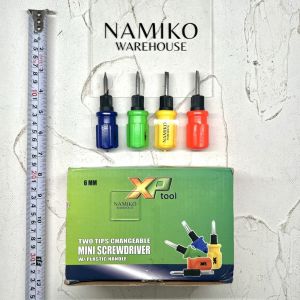 Obeng Cebol Mini Bolak Balik Gagang Plastik XP TOOL 2 inch plus minus