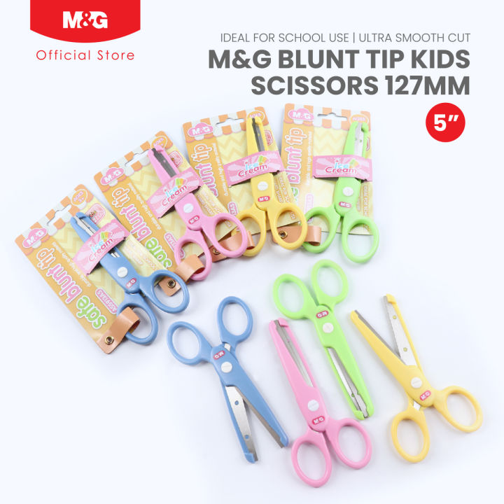 5" Kids Blunt Tip Stainless Steel Scissors, Straight Handle