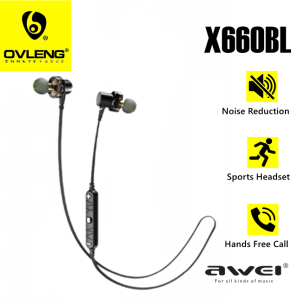 AWEI X660BL Quad-Core Dual Dynamic Magnetic Bluetooth Sports Earphone