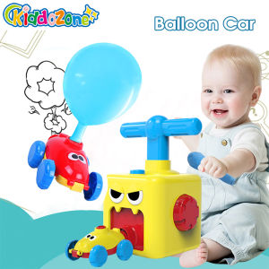 KiddoZone Air Power Car Inertial Balloon Car Track Car Early Education Aerodynamic Forces Inflatable Balloons Toy Car Science Experiment Vehicle Mini Pump Push Car for Kids Children