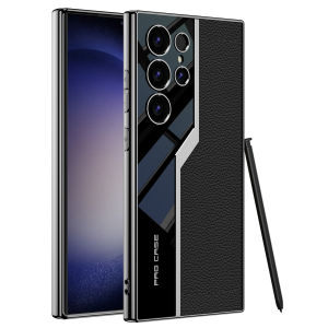 Plain Leather Skin Plating Soft Case for Samsung Galaxy S25 S24 S23 Ultra Shockproof Protective Back Cover