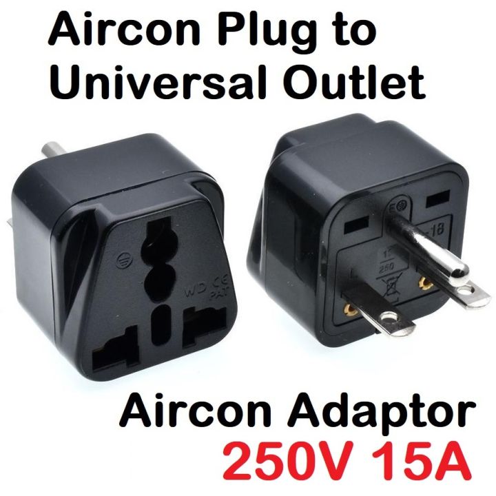 Aircon Ac Plug Adapter 1pc Travel Converter Adaptor Wa 18 Nema6 15p To Universal Socket Outlet 2372