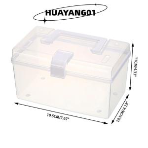 HUAYANG01 [HOT FASHION] กล่องเก็บหน้ากากพร้อมหูหิ้วกล่องเก็บของที่เก็บของจิปาถะกันฝุ่นกันน้ำได้