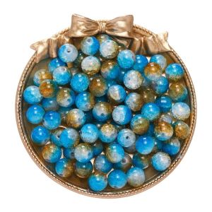 10mm Glittering Two-Color Glass Cracked Burst Beads For Handmade Diy Bracelet Necklace Jewelry