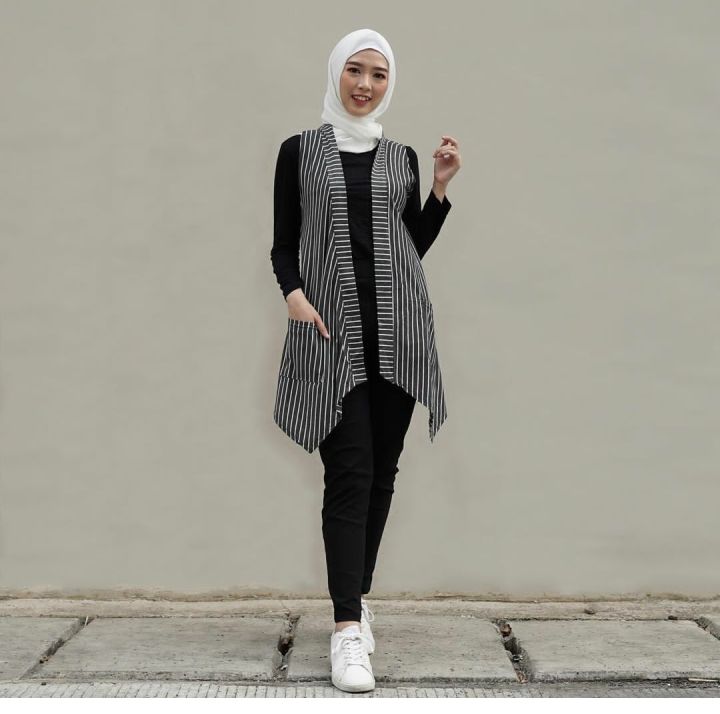 Cardigan lekbong Outer Buntung, Tanpa Lengan Model Kekinian