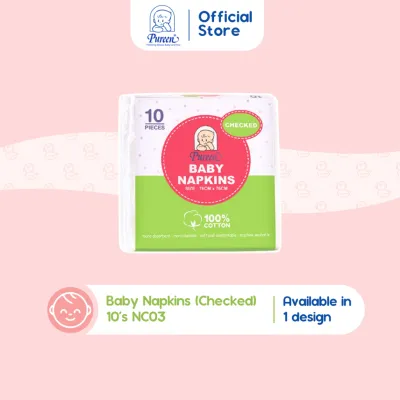 Pureen Baby Napkins 10s (Checked)