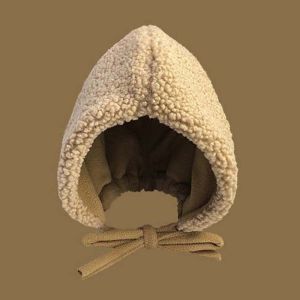OEUVR Fluffy New Year Red Hat Solid Color Beanie Ear Protection Hat Woolen Hat Windproof Lambs Wool Hat Winter