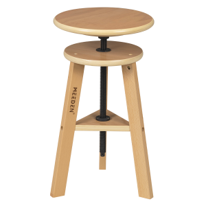 MEEDEN Wooden Drafting Stool with Adjustable Height Artist StoolOffice Studio Stool Up to 220 LbsGerman Beech Wood Perfect for Artists StudioHome UseKitchenBars