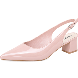 [COD]Recommend For You Hot Sale Women’s Pointed Toe Slingback Pumps Block Heel Elegant Fashion Shoes for Office Work Party