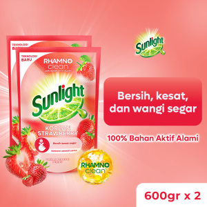 Sunlight Korean Strawberry Sabun Cuci Piring 2x600gr