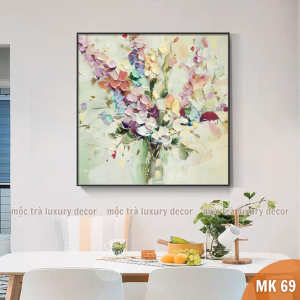 Khổ lớn tranh canvas in giả sơn dầu mẫu mới siêu đẹp đã gồm khung nhập loại 1 và phụ kiện treo