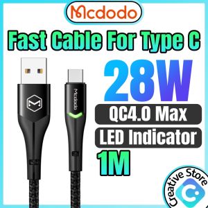 Original Mcdodo Cable LED Light Display Cable QC4.0 3A Fast Charging Charger Cable Fast Charge Cable Android Type C