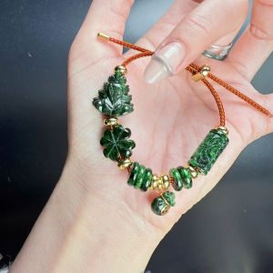 vòng tay nữ hồ ly chúa ngọc cẩm thạch tự nhiên vip mix cỏ 4 lá đồng điếu lu thống ngọc cẩm thạch vip và charm túi tiền  cẩm thạch vip bọc vàng tây vòng tay đá phong thủy trang sức thiết kế đủ hóa đơn thẻ bảo hành