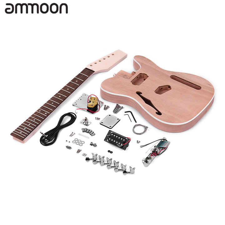 Muslady Tl Tele Style Unfinished Electric Guitar Diy Kit Mahogany Body Lazada