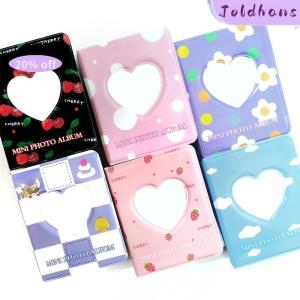 Joldhans Dễ thương Album ảnh 3 inch tình yêu trái tim rỗng hình ảnh lưu trữ trường hợp Kpop thẻ chất kết dính tên thẻ cuốn sách photocard chủ 36 túi